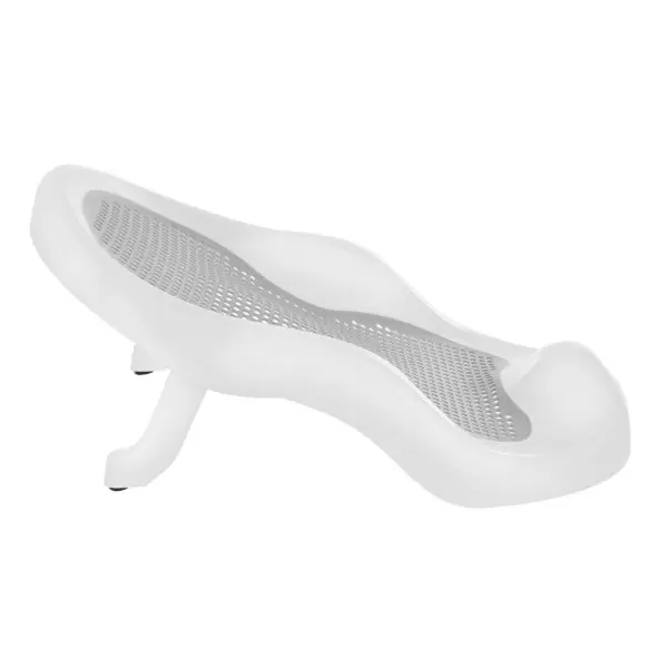 Fotelik do wanienki, leżaczek silikonowy składany, ergonomiczny, szary