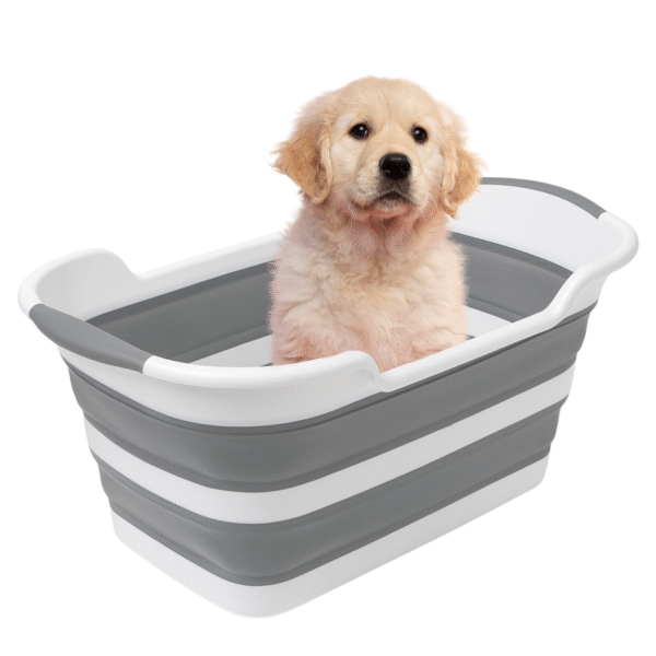 Miska składana 60x39cm z odpływem, silikonowy kosz na pranie, turystyczny