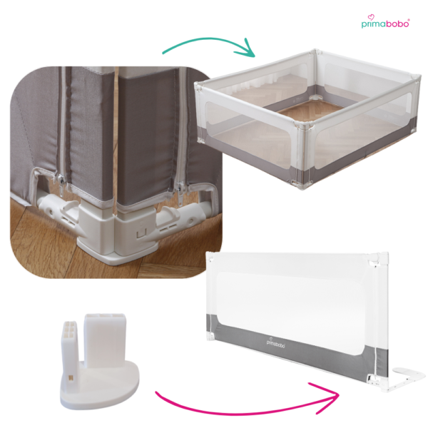 Zestaw do stworzenia kojca z barierek VELVO- łączniki | Stwórz kojec