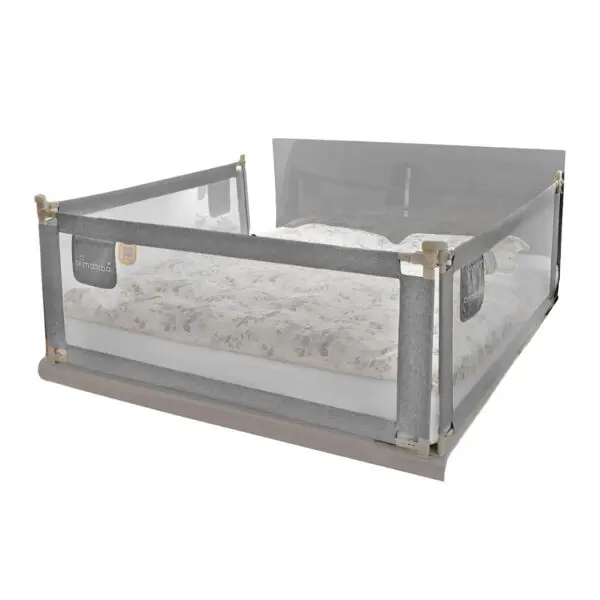 Barierki do łóżka CLASSIC 200×140 cm, zestaw 3 szt barierek, szara