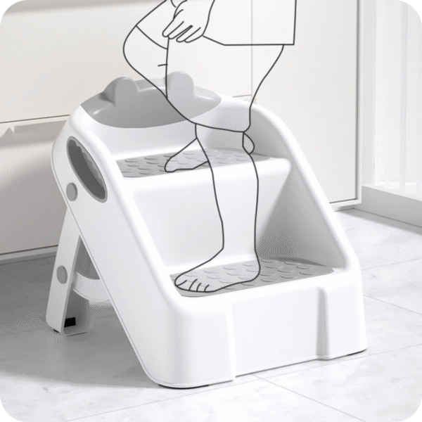 Podest ŻABKA, podnóżek dwustopniowy, szary