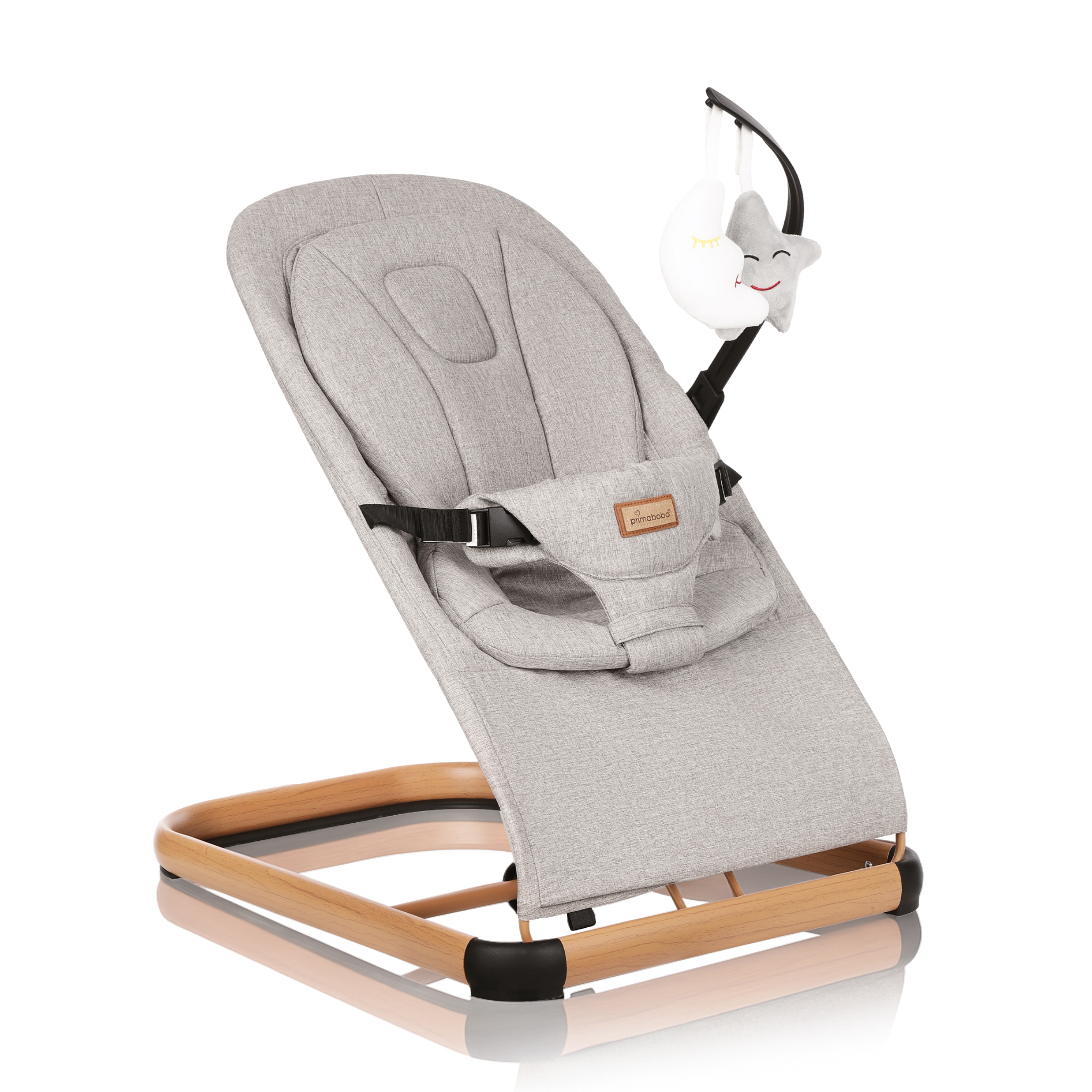 bujaczek leżaczek LEO primabobo beżowy czarny dla dzieci (4)