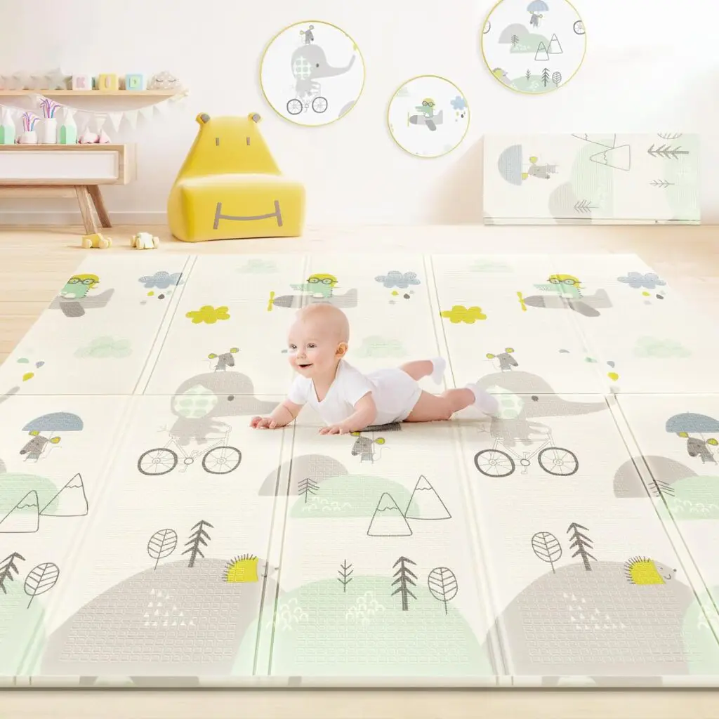 primabobo mata edukacyjna dla niemowląt szara 120x180
