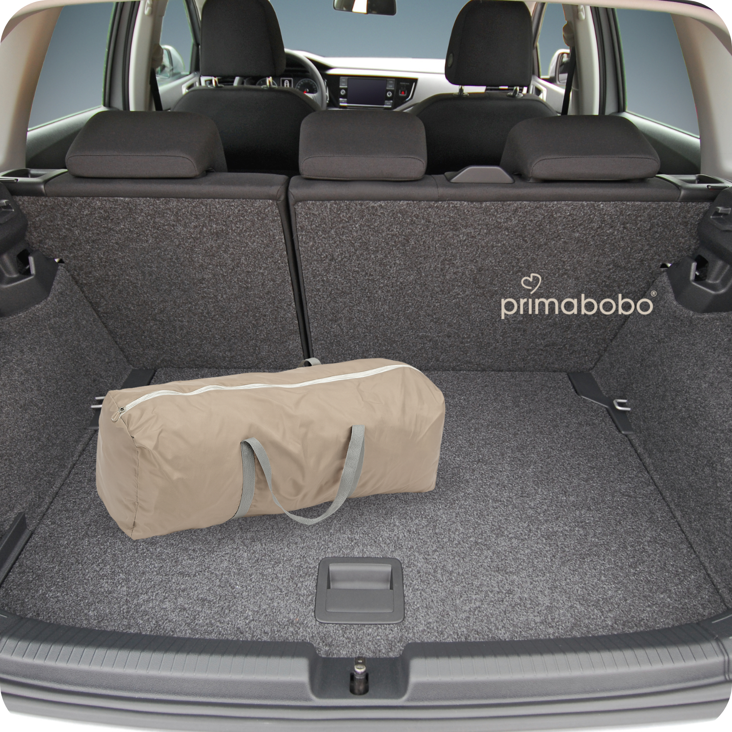 Kojec dziecięcy TINA 126x126 cm, składany, beżowy - obrazek 6