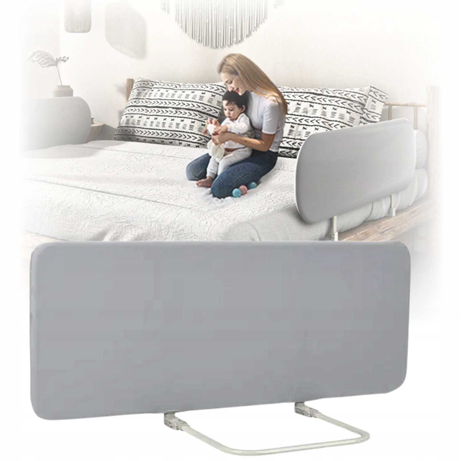 barierka do łóżka smart primabobo składana osłona dla dziecka 120 cm