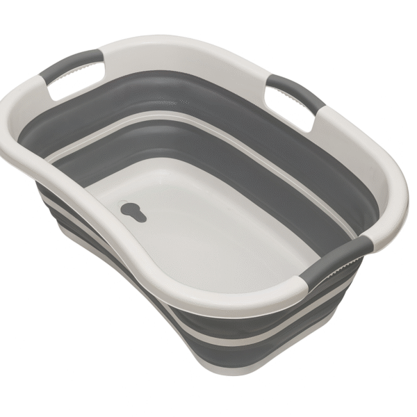 Miska składana 67x44cm z odpływem, silikonowy kosz na pranie, turystyczny