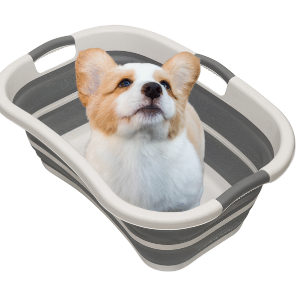 Miska składana 67x44cm z odpływem, silikonowy kosz na pranie, turystyczny