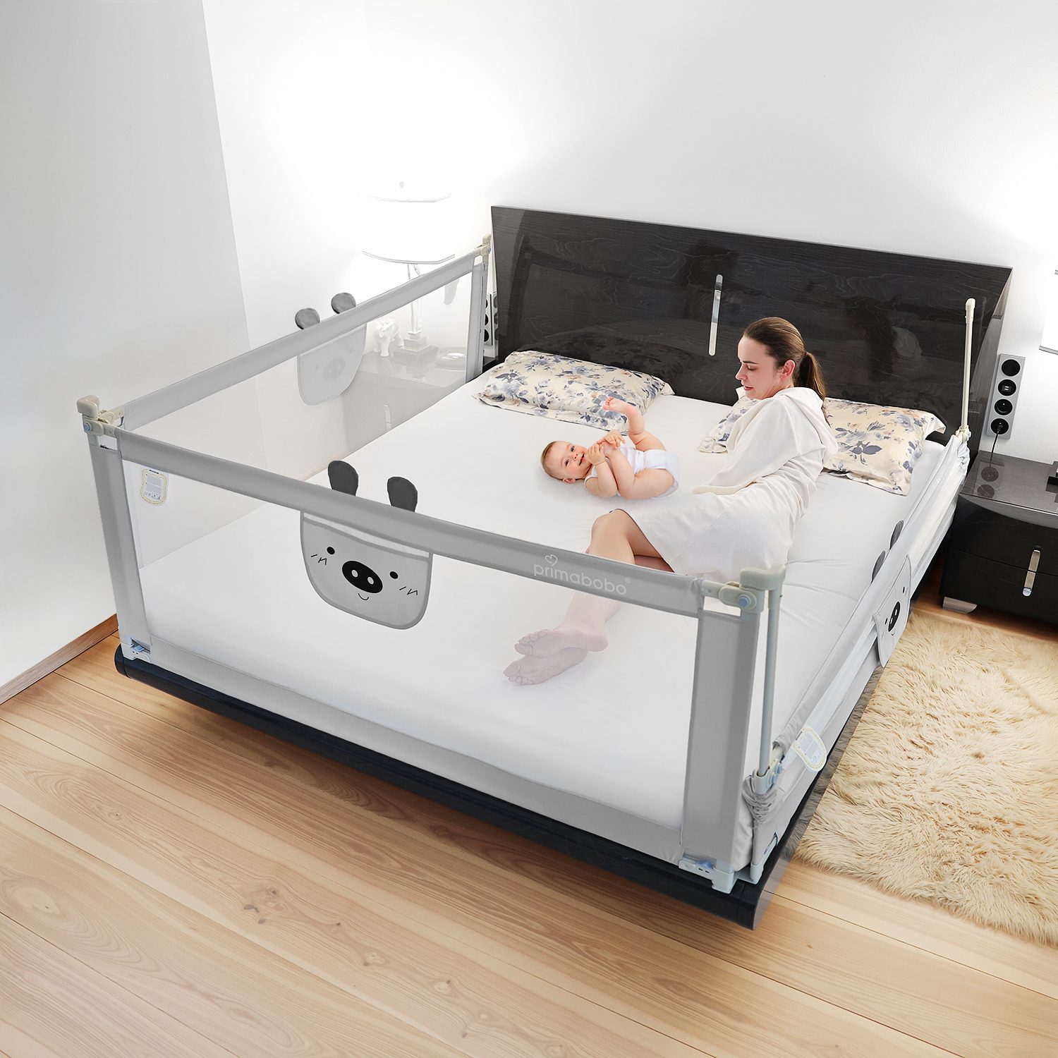 barierka ochronna do łóżka MIŚ 200x160 cm Primabobo